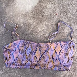 L Space Purple Snake Skin Bikini Too Size Small